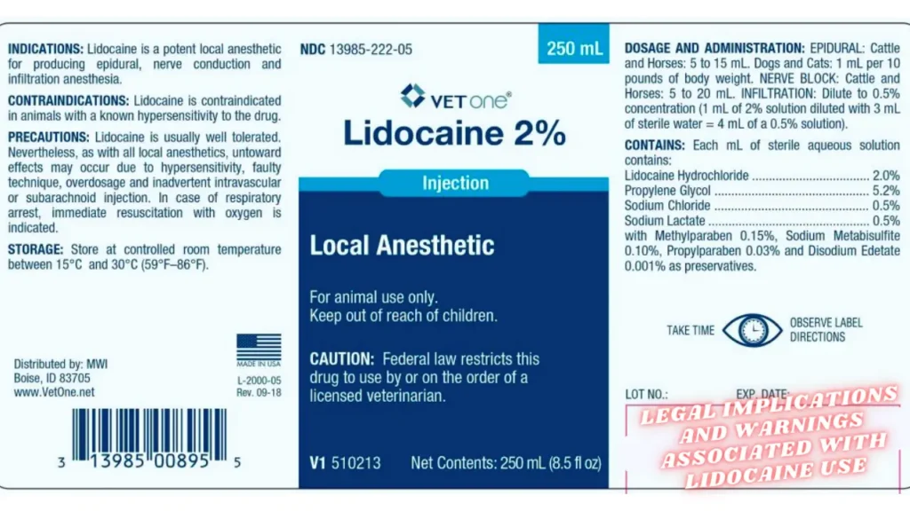 Legal Implications & Warnings Associated with Lidocaine Use
